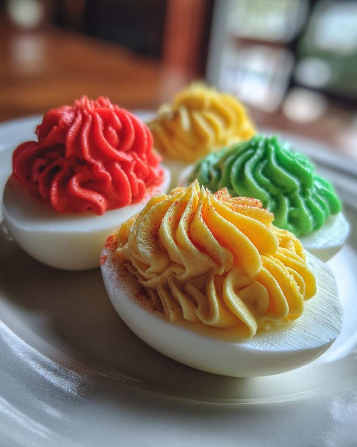 Holiday Deviled Eggs (Red & Green) - detail 4