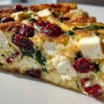Holiday Frittata with Cranberries & Brie