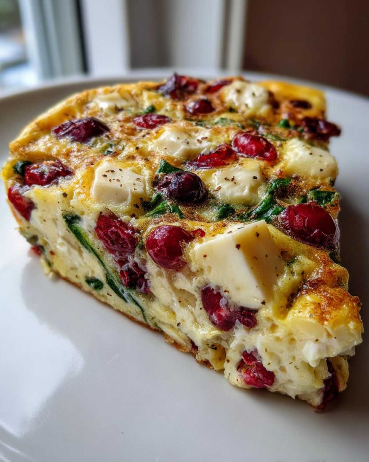 Holiday Frittata with Cranberries & Brie - detail 3