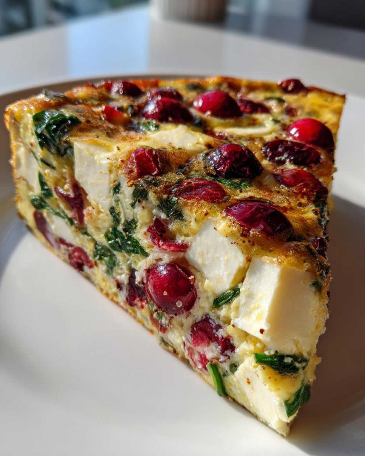Holiday Frittata with Cranberries & Brie - detail 4