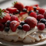Holiday Pavlova Wreath with Berries
