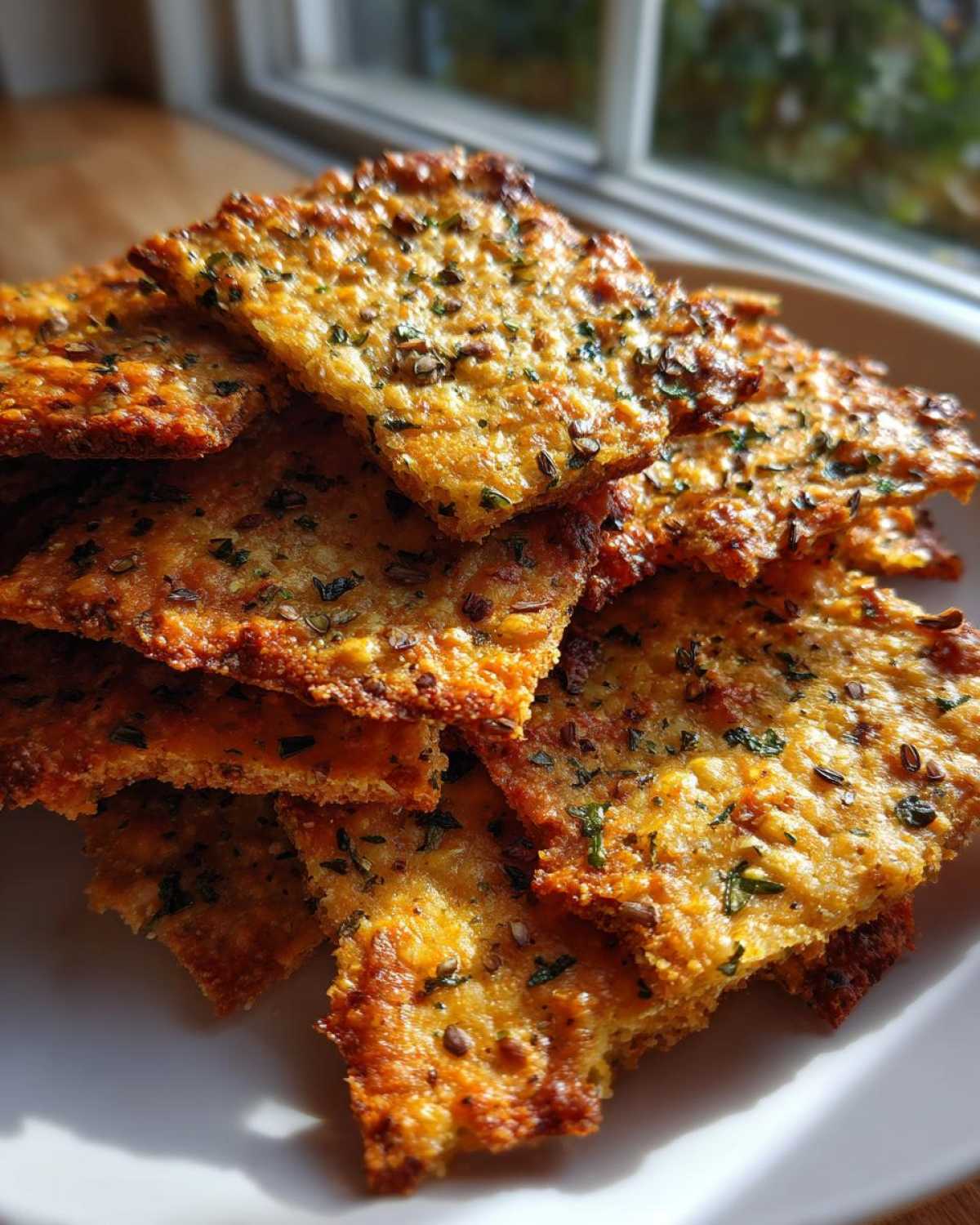 Homemade Sourdough Discard Crackers - detail 2