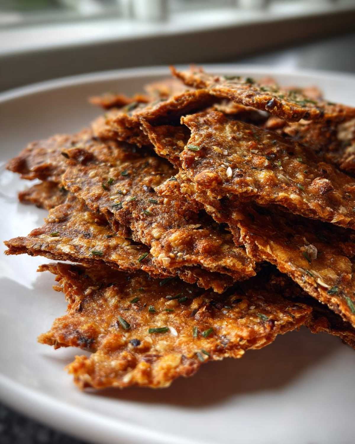 Homemade Sourdough Discard Crackers - detail 3