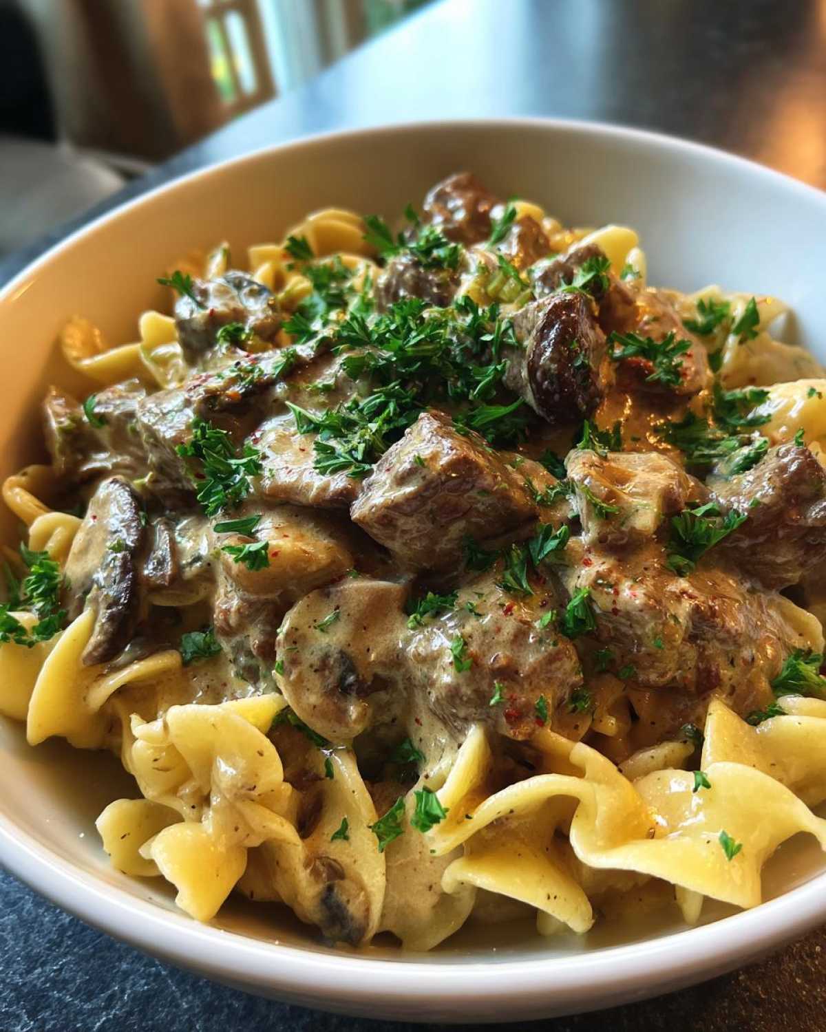 Instant Pot Beef Stroganoff with Mushrooms - detail 3