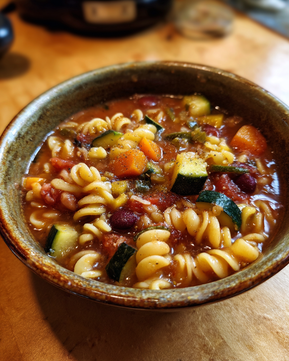 Italian Minestrone Soup (Vegetable Soup) - detail 2