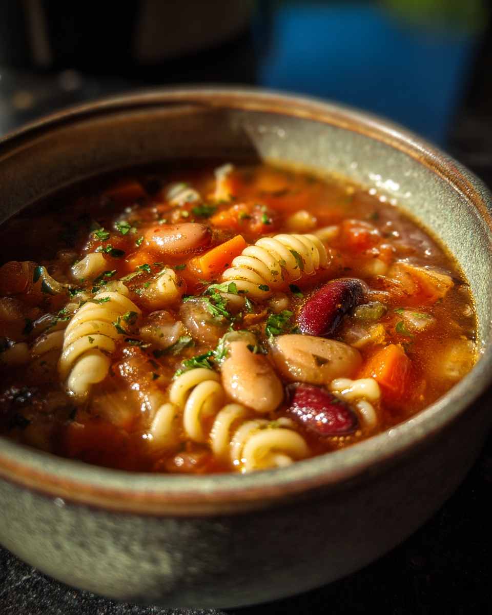 Italian Minestrone Soup (Vegetable Soup) - detail 4