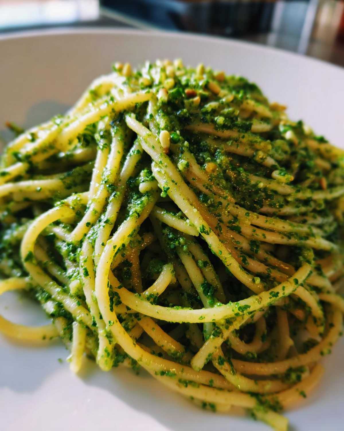 Italian Pesto Pasta with Basil - detail 1