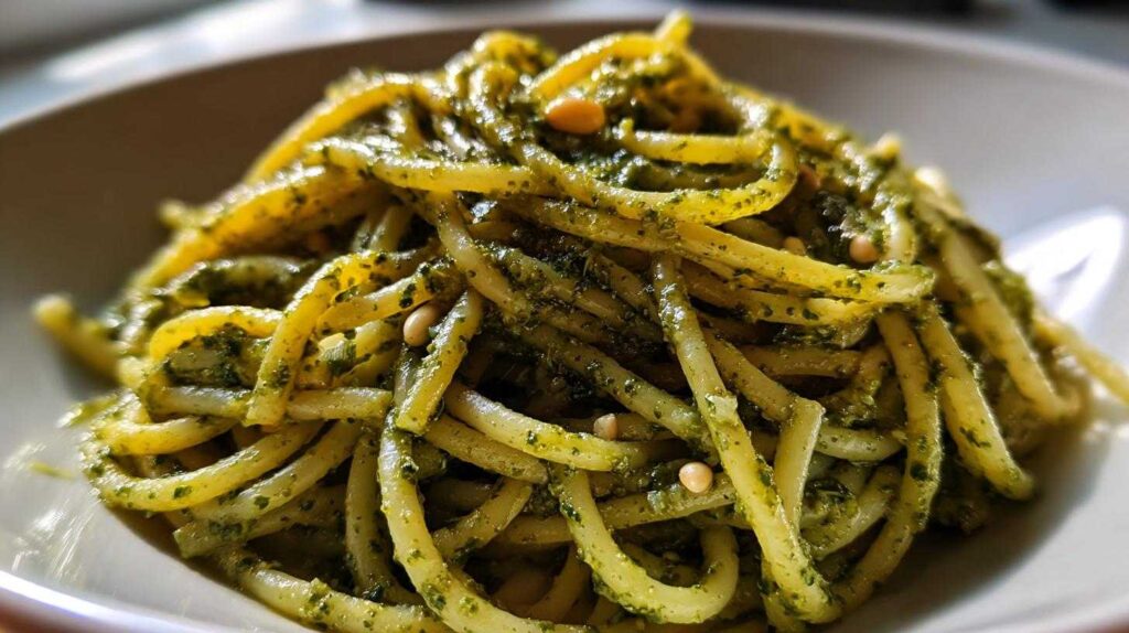 Italian Pesto Pasta with Basil