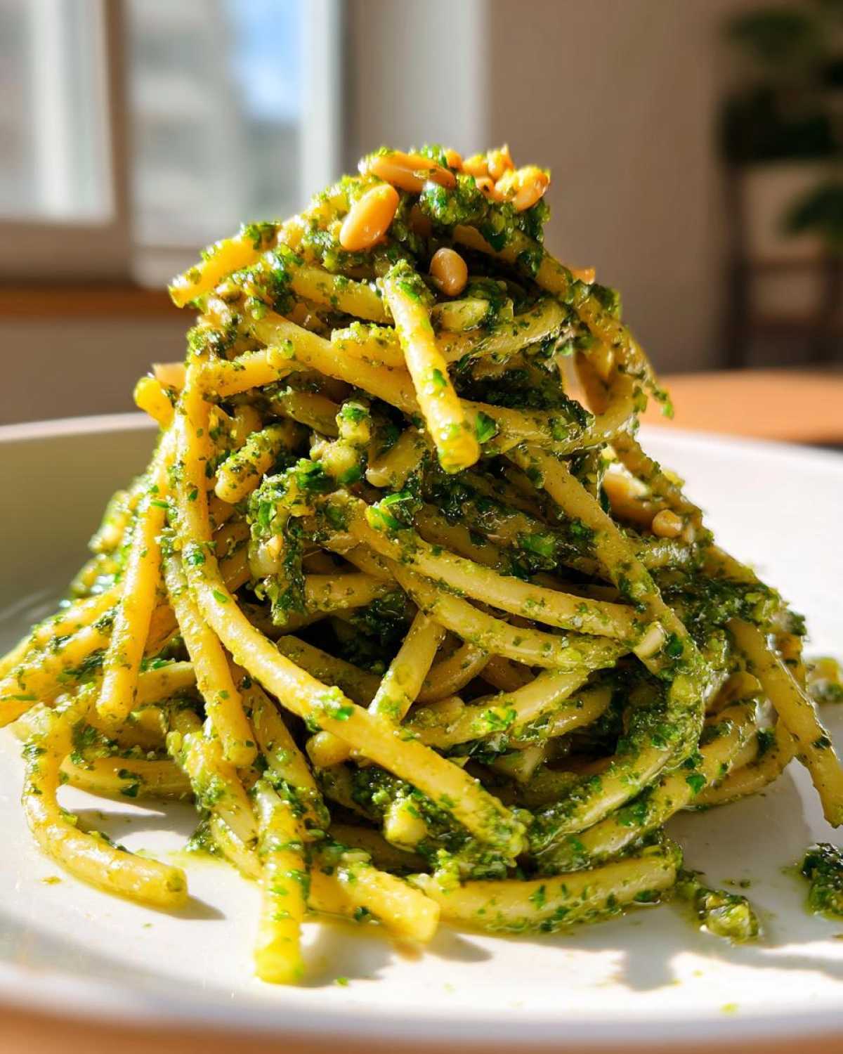 Italian Pesto Pasta with Basil - detail 4