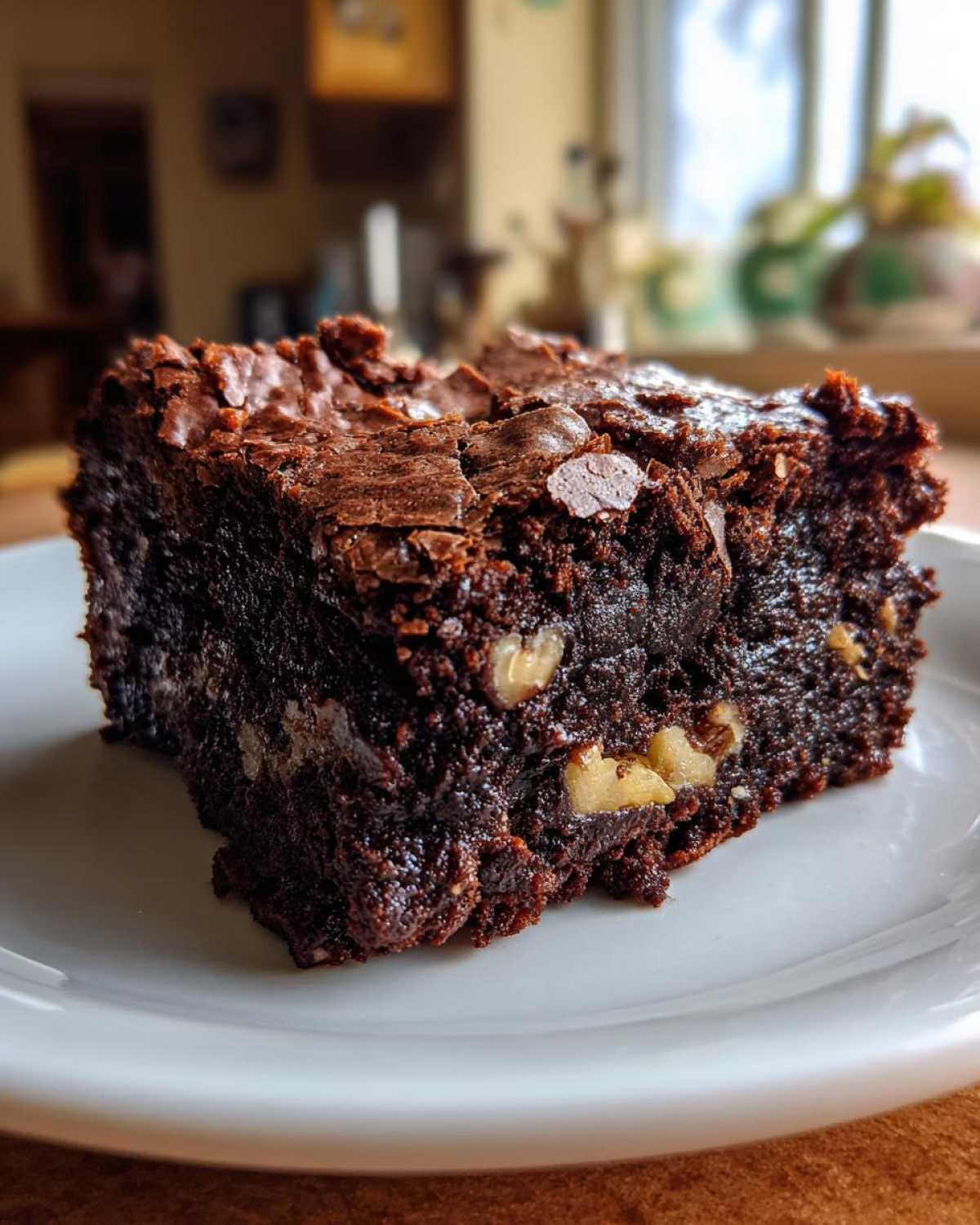 Keto Fudgy Brownies with Walnuts - detail 1