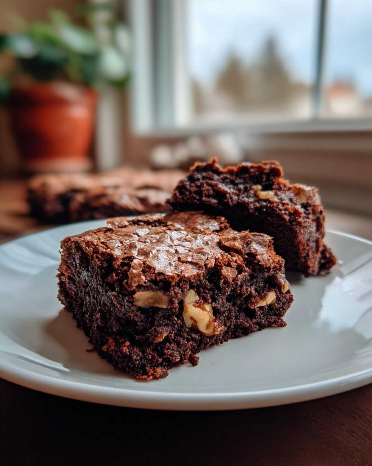 Keto Fudgy Brownies with Walnuts - detail 3