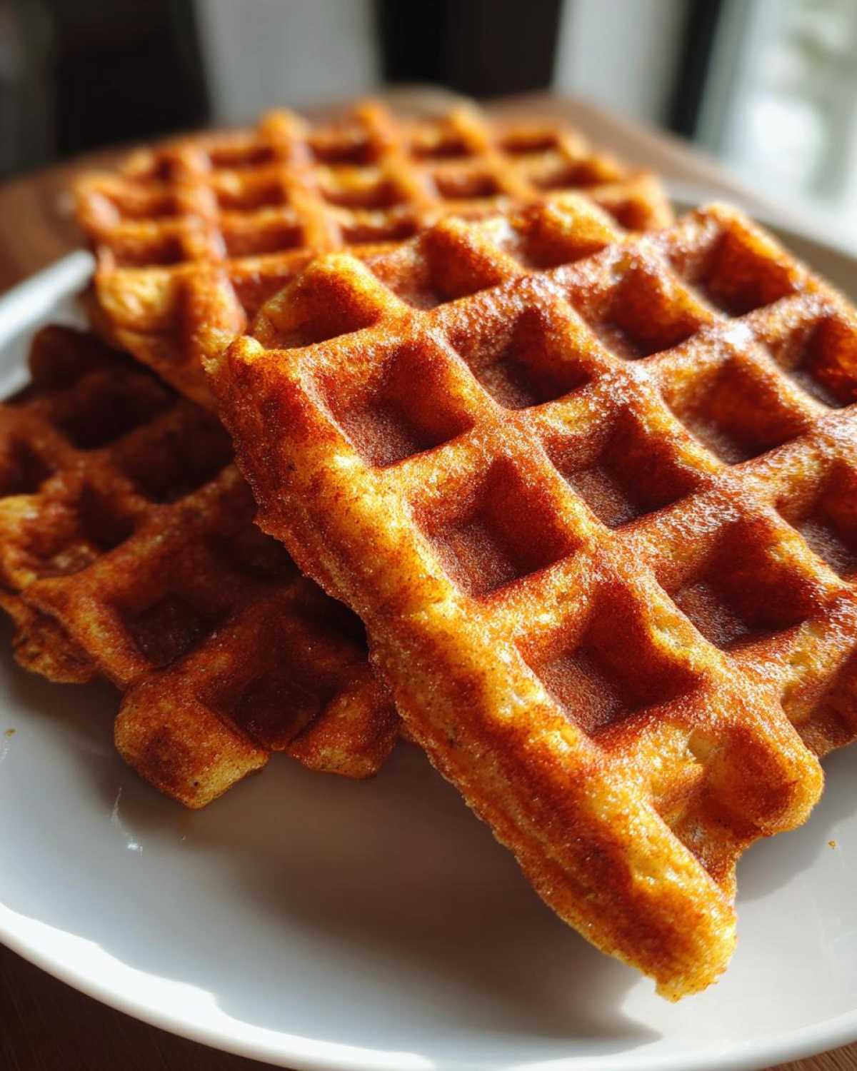 Keto Pumpkin Spice Waffles - detail 2