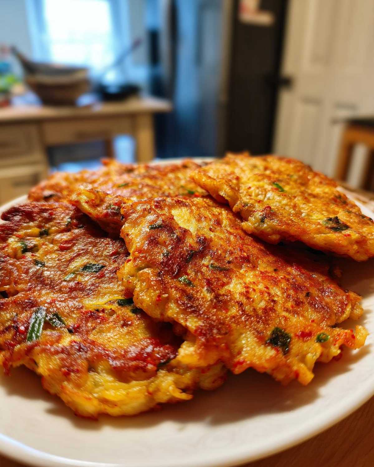 Korean Kimchi Pancakes (Pajeon) - detail 1