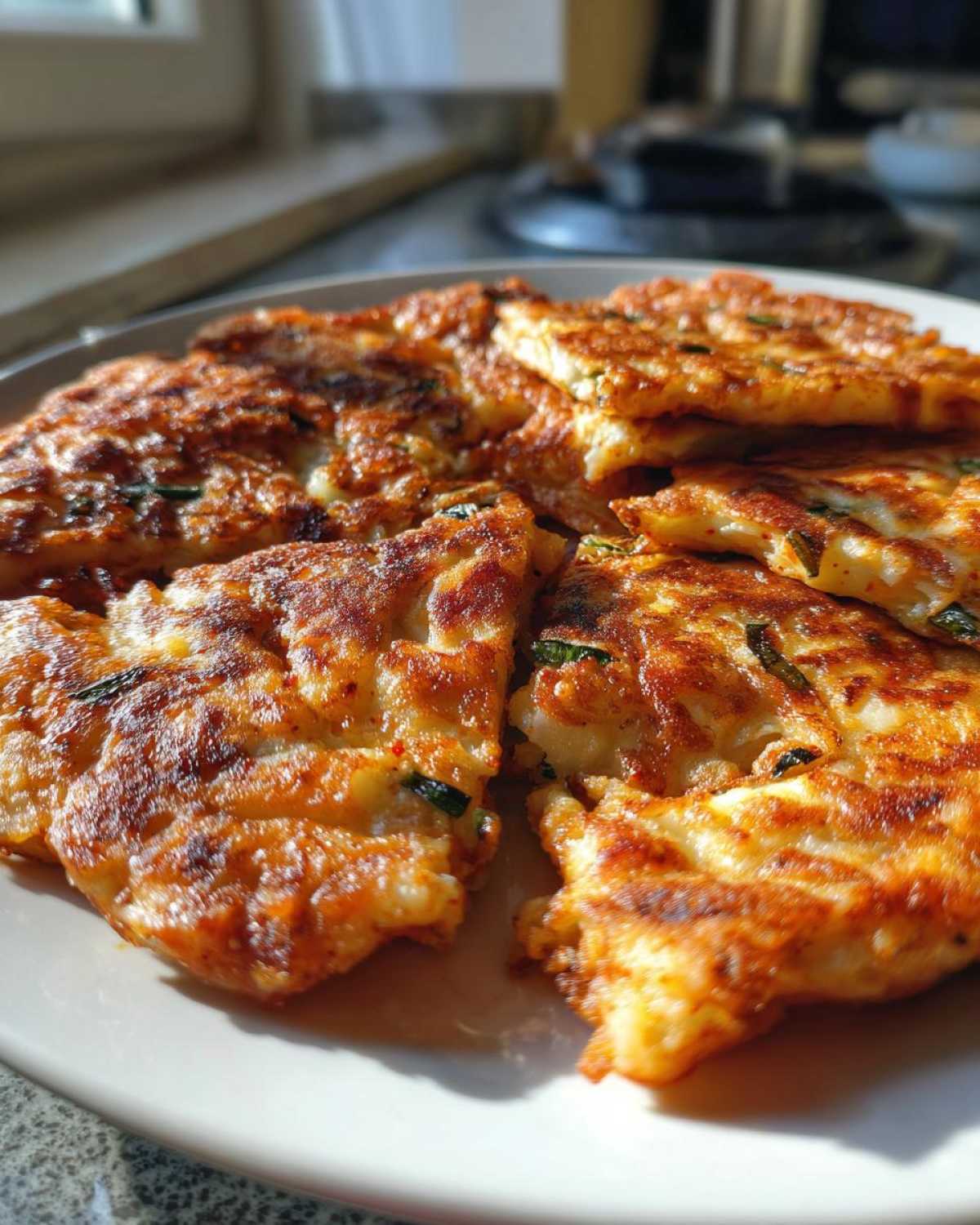 Korean Kimchi Pancakes (Pajeon) - detail 4