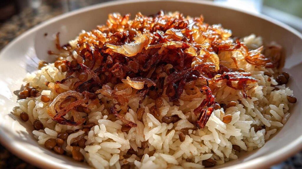 Lebanese Mujadara (Lentils and Rice)