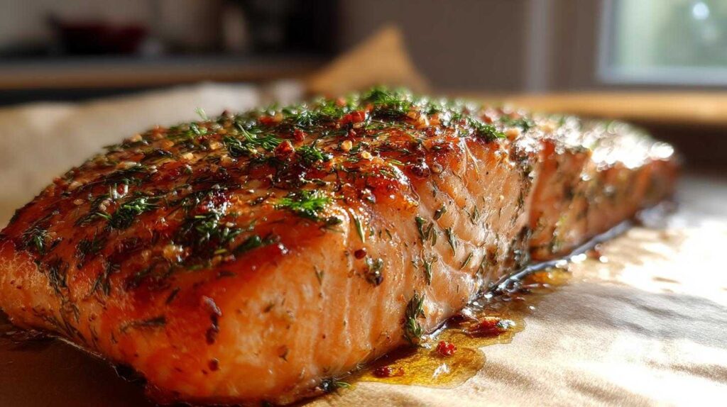 Low-Sodium Baked Salmon with Herbs