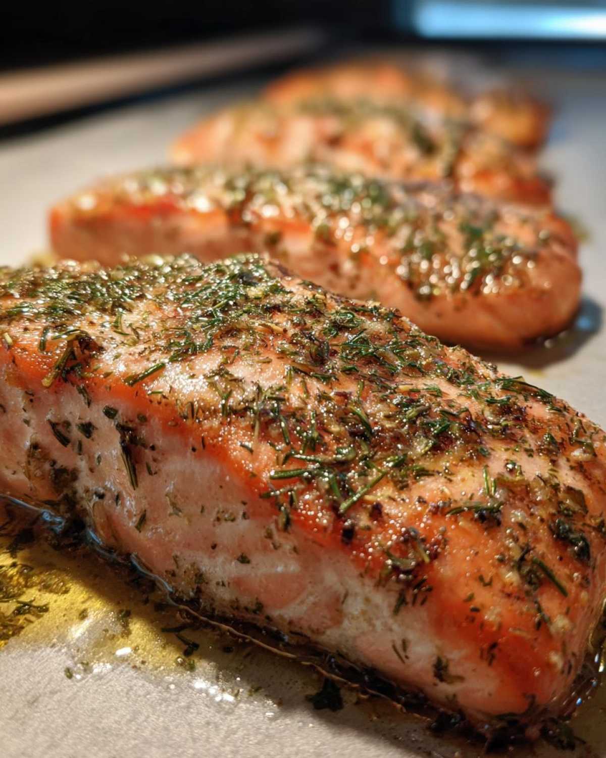 Low-Sodium Baked Salmon with Herbs - detail 2
