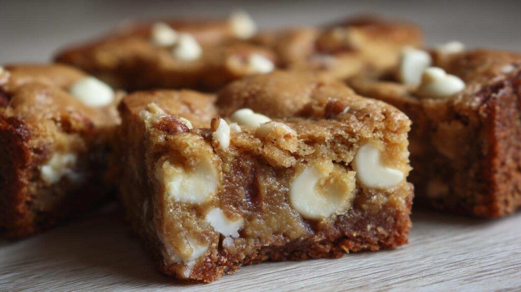 Maple Pecan Blondies with White Chocolate