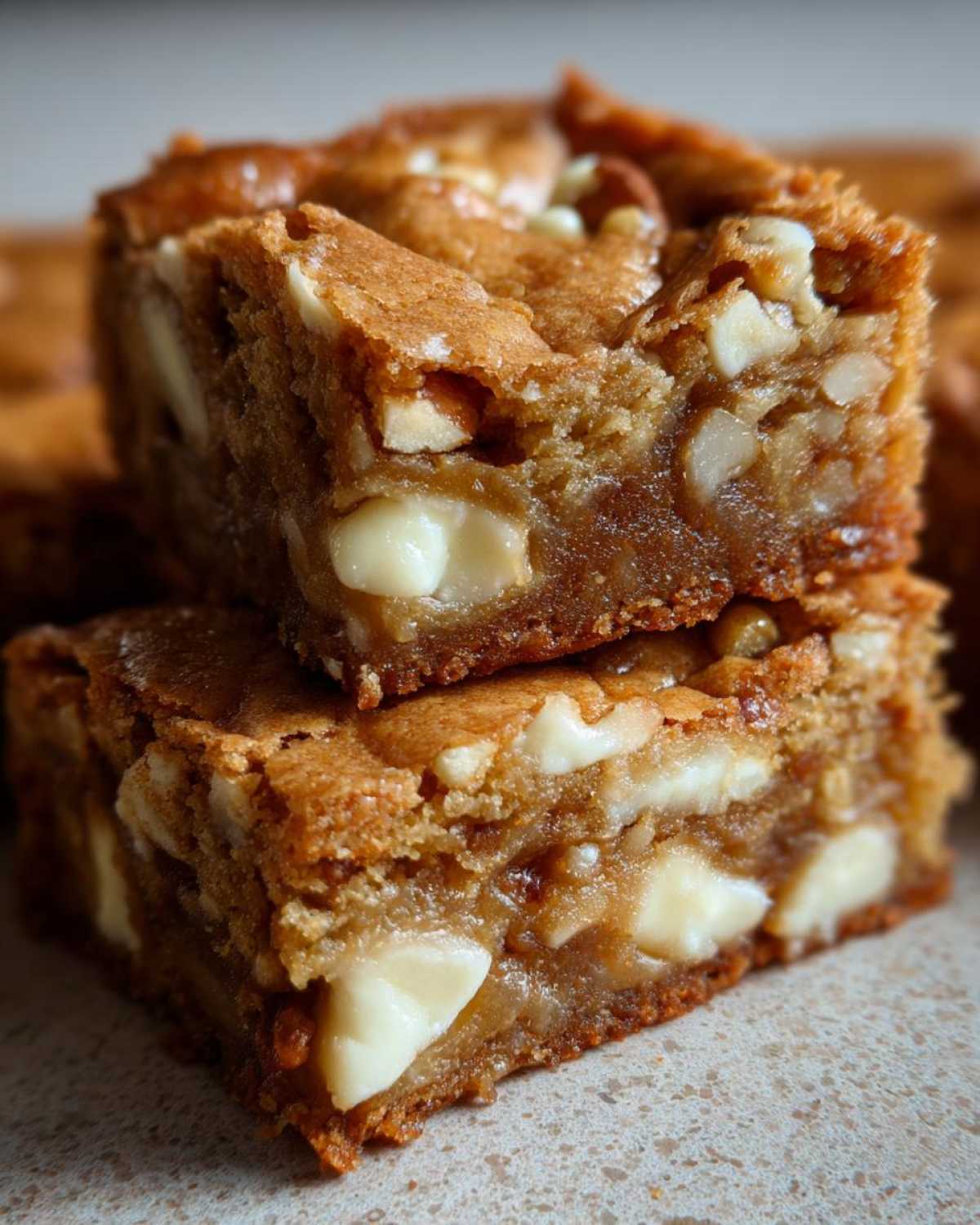 Maple Pecan Blondies with White Chocolate - detail 2
