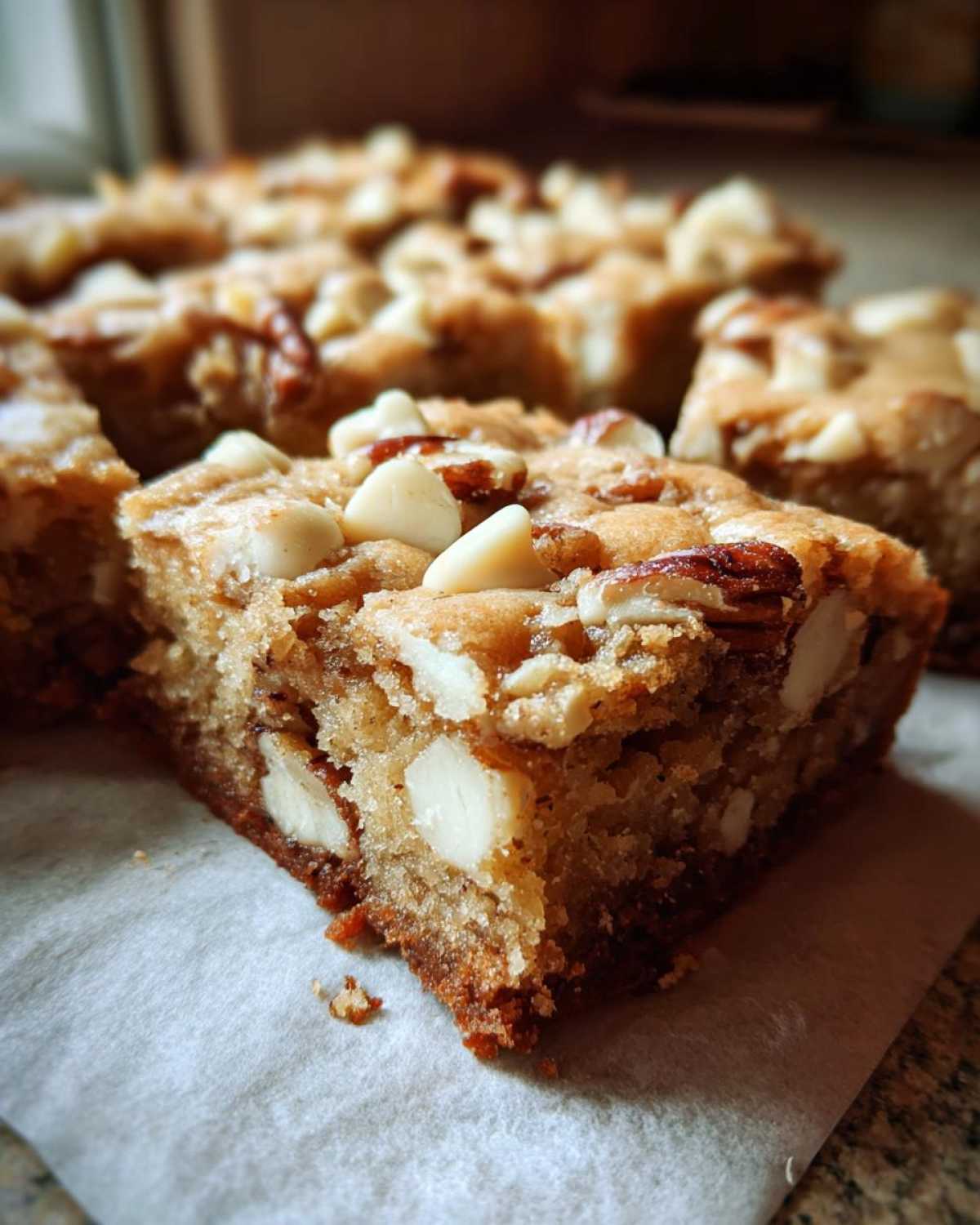 Maple Pecan Blondies with White Chocolate - detail 4