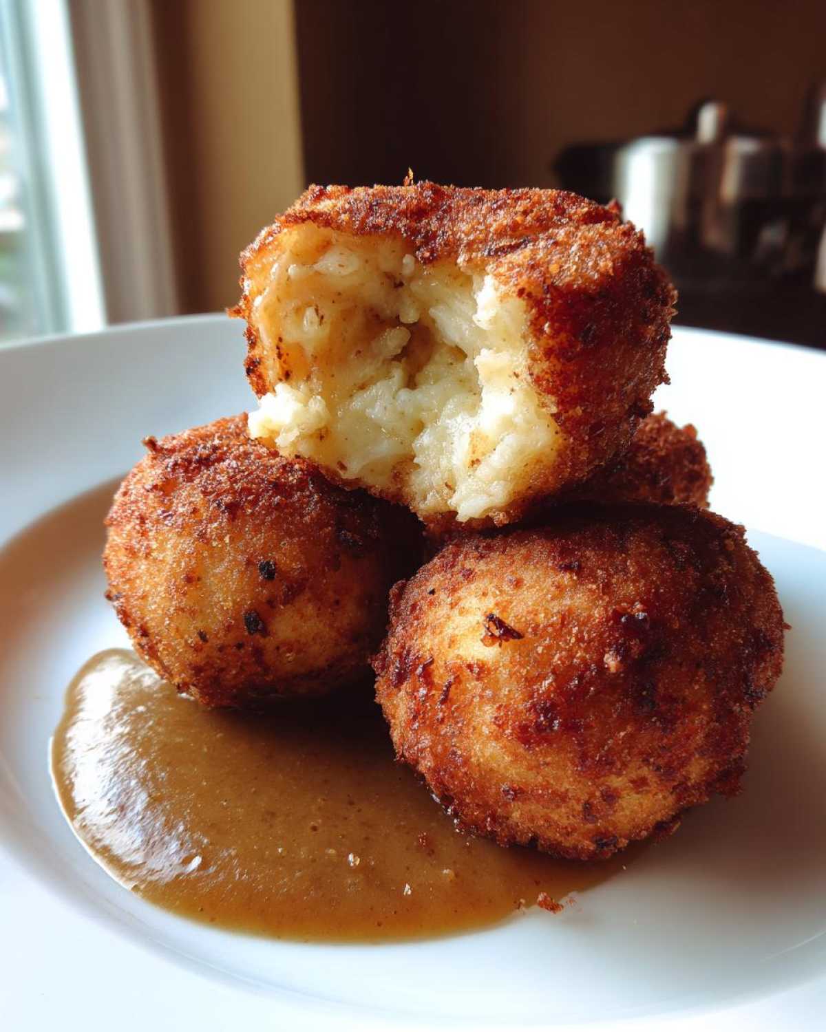 Mashed Potato Balls with Gravy Dip - detail 2