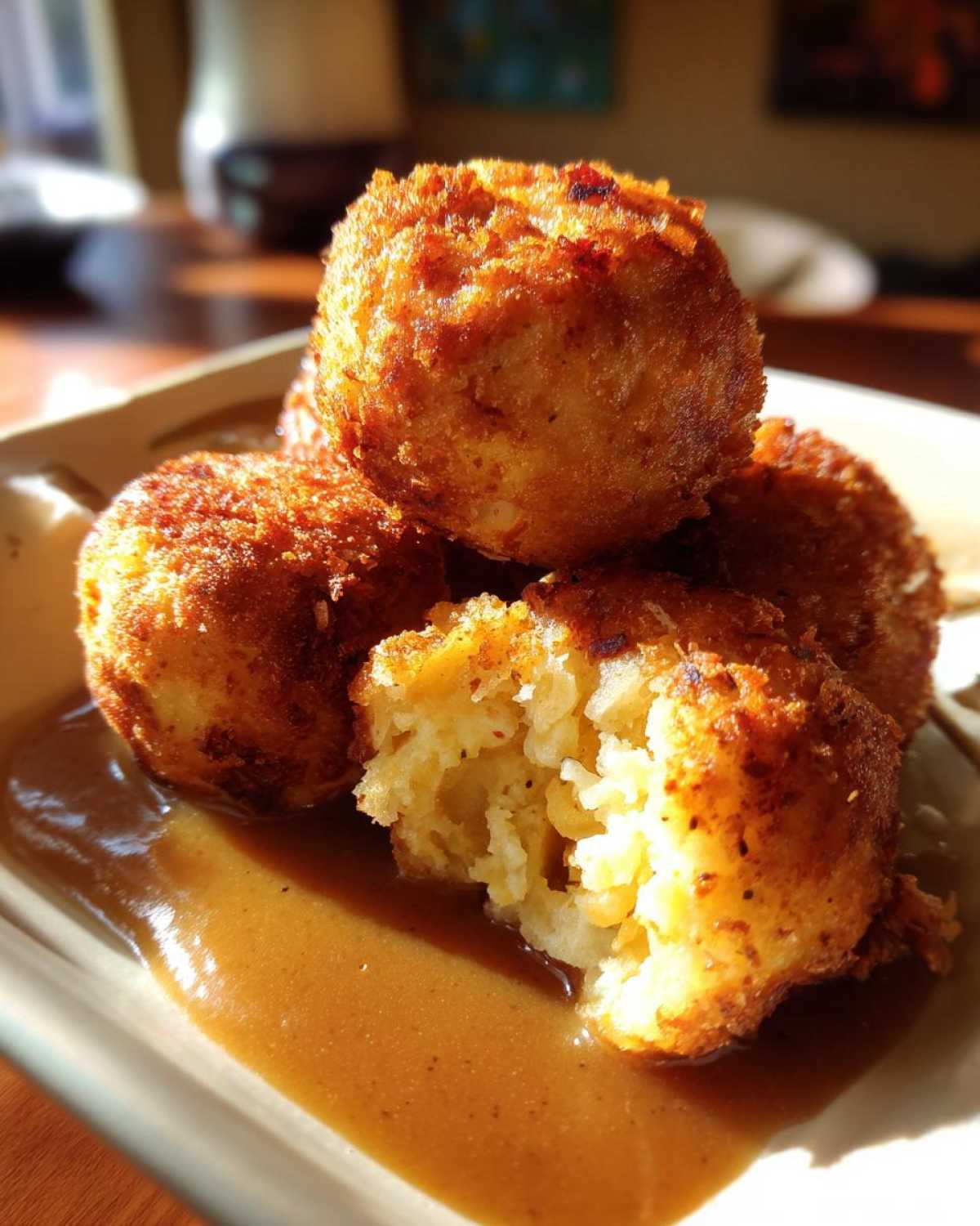 Mashed Potato Balls with Gravy Dip - detail 3