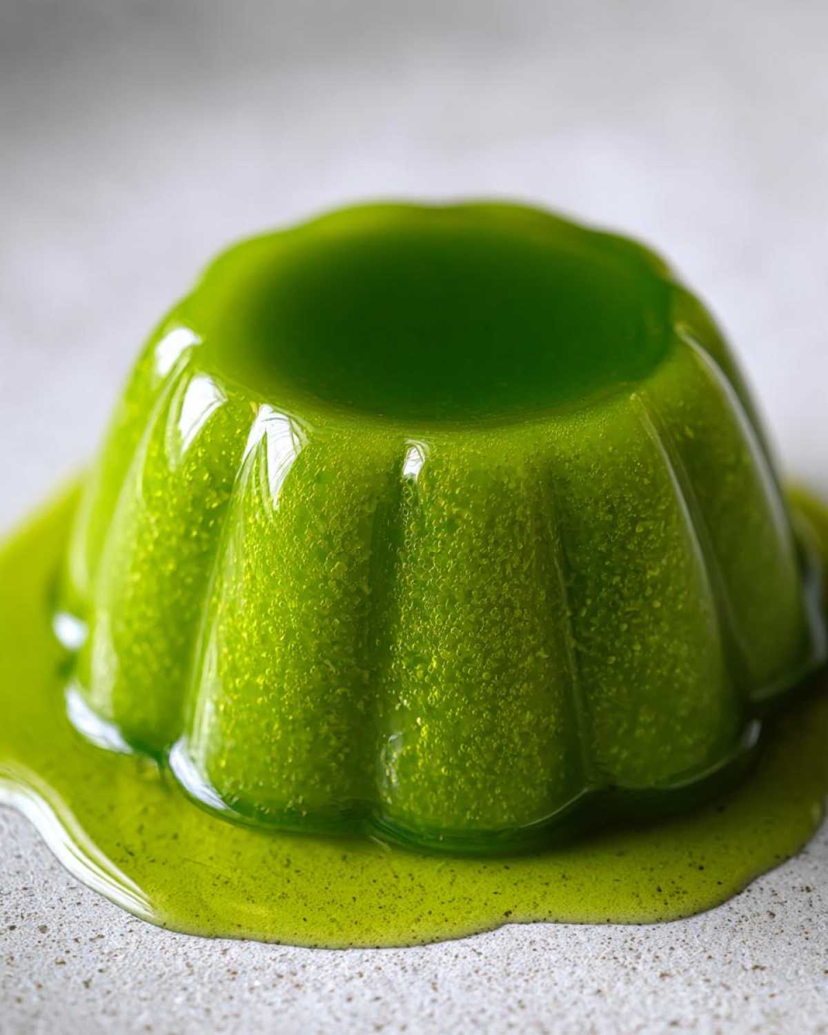 Matcha Green Tea Panna Cotta - detail 2