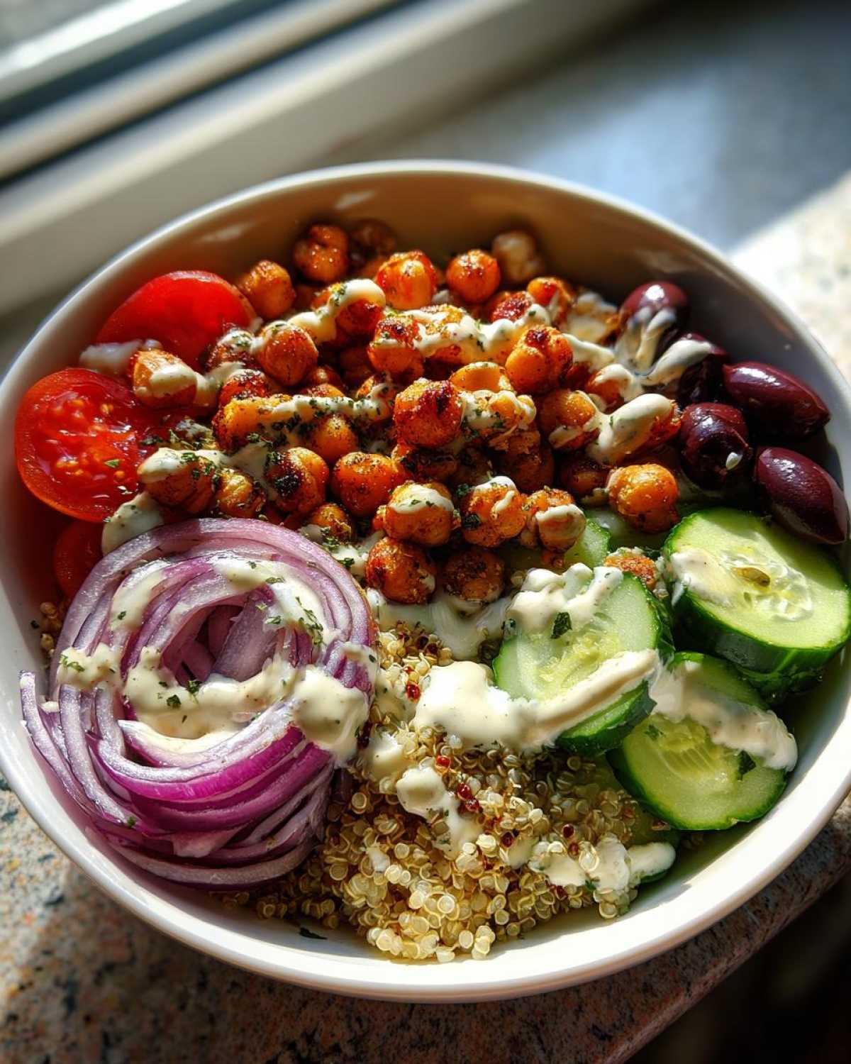 Mediterranean Chickpea Buddha Bowl - detail 4