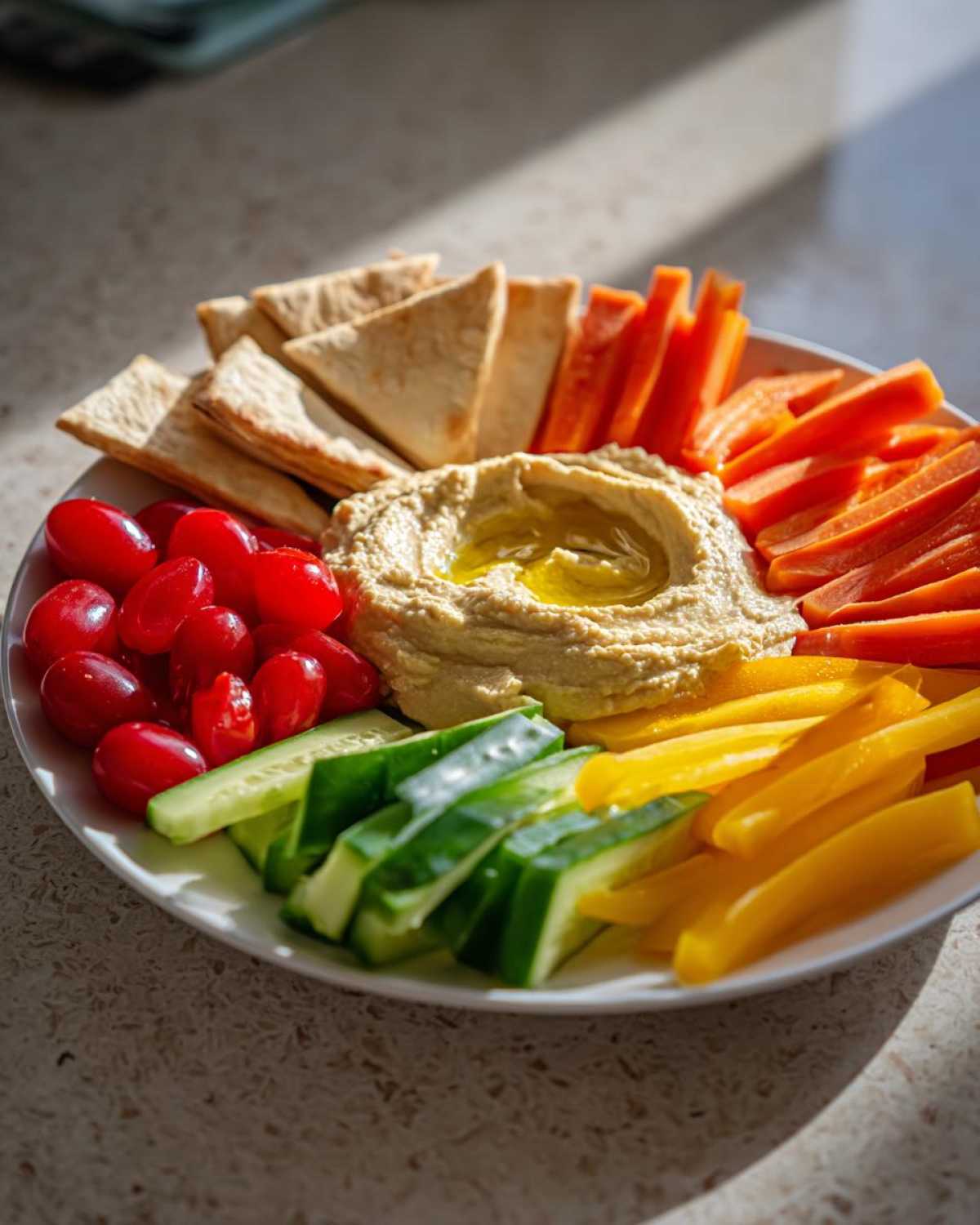 Mediterranean Hummus Platter with Veggies - detail 2