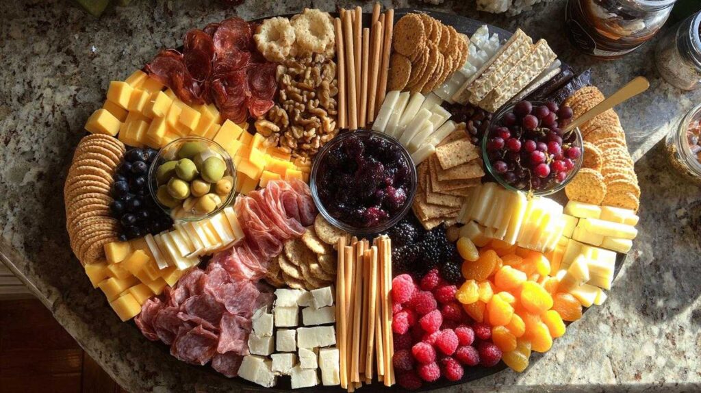 NYE Charcuterie Clock Board