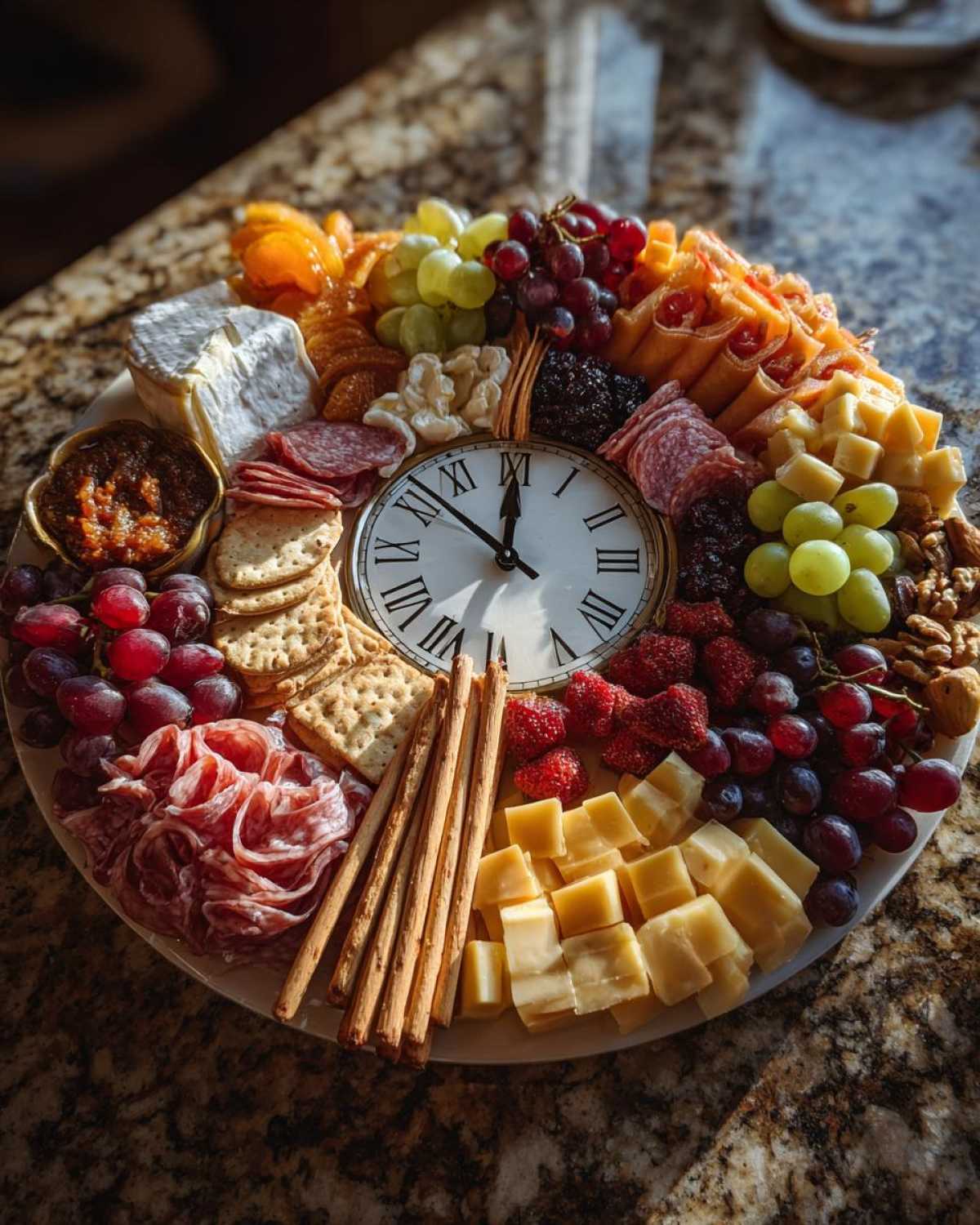 NYE Charcuterie Clock Board - detail 2