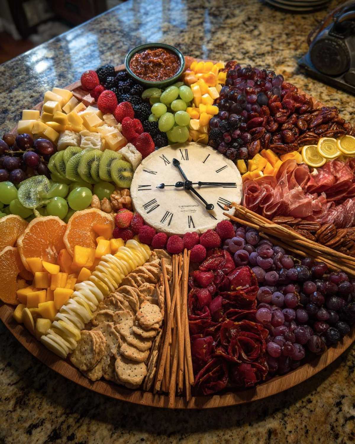 NYE Charcuterie Clock Board - detail 3