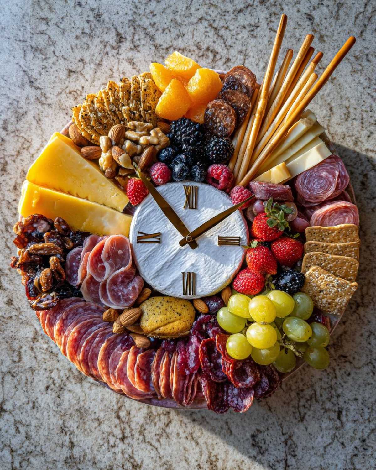 NYE Charcuterie Clock Board - detail 4