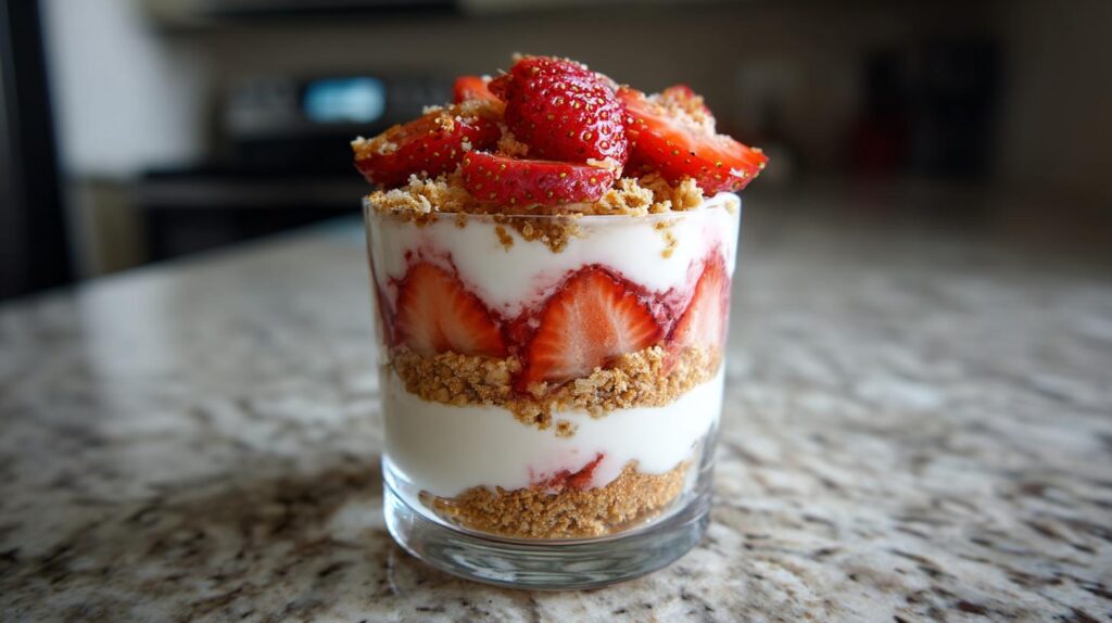 No-Bake Strawberry Cheesecake Parfaits