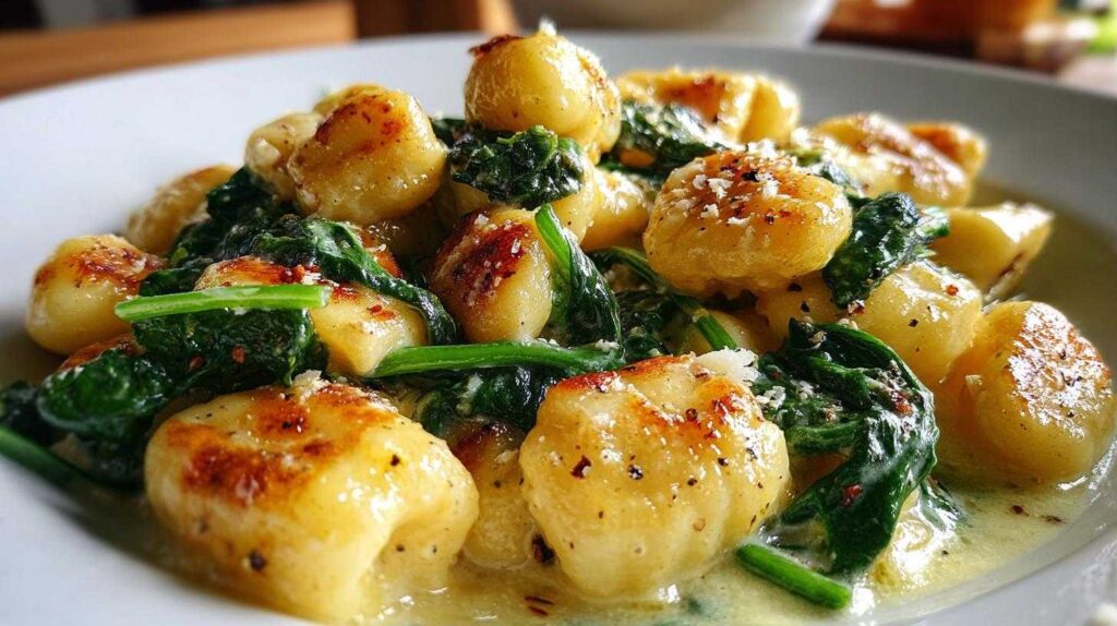 20-Minute One-Pan Creamy Gnocchi Bliss One-Pan Creamy Gnocchi with Garlic and Spinach