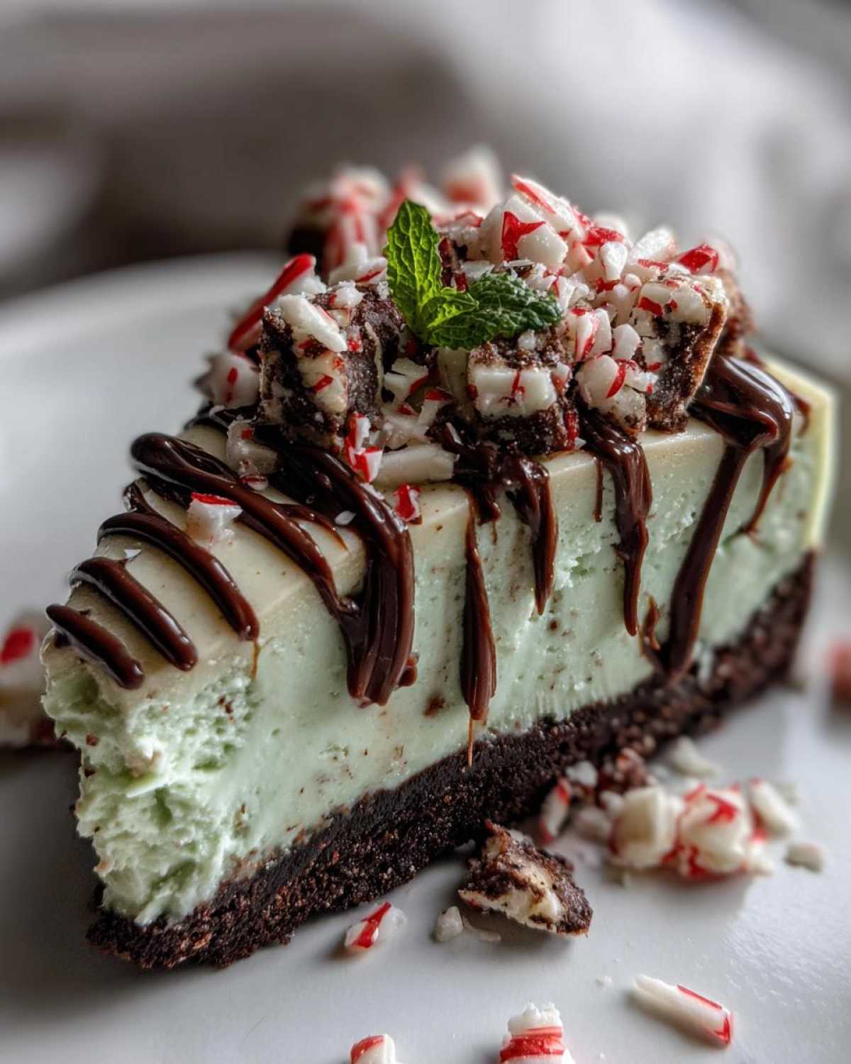 Peppermint Bark Cheesecake - detail 2
