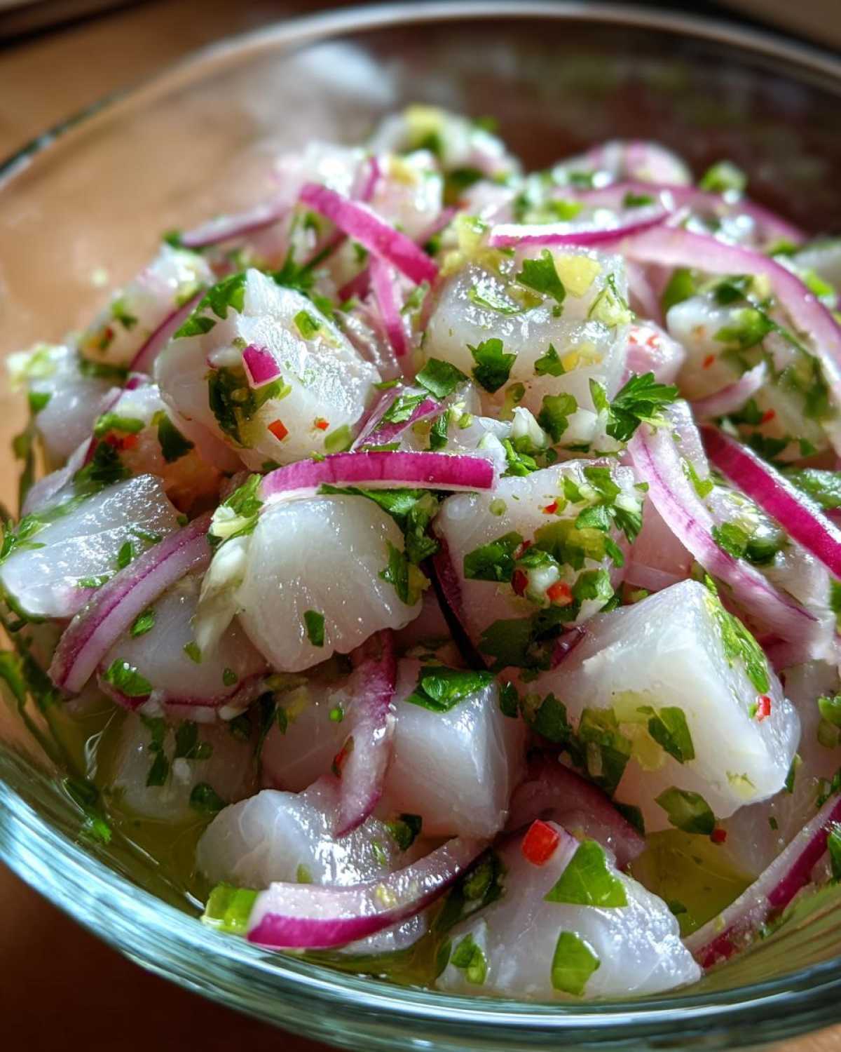 Peruvian Ceviche with Lime and Cilantro - detail 1