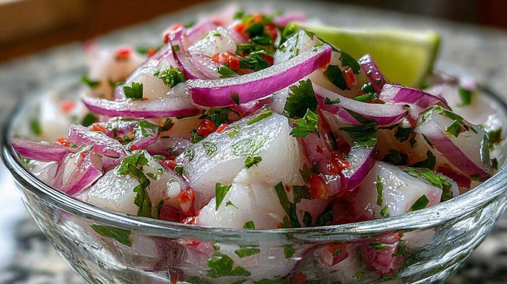 Peruvian Ceviche with Lime and Cilantro