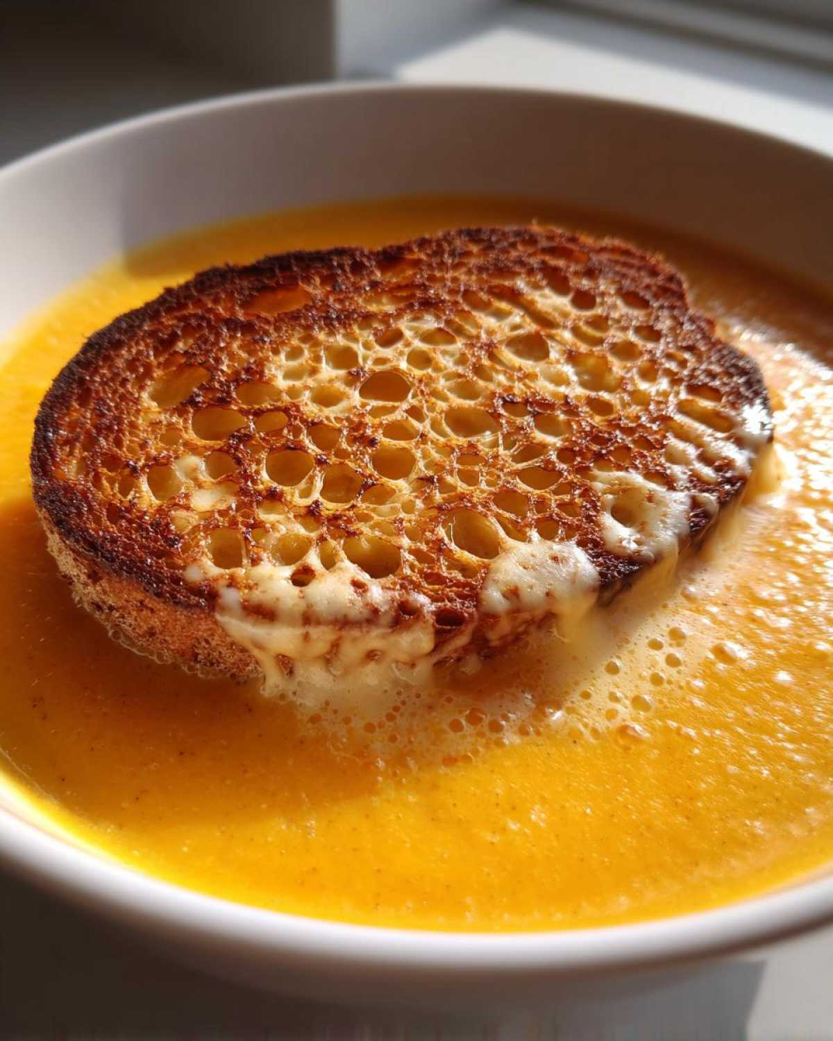 Roasted Pumpkin Soup with Gruyère Toasts - detail 3