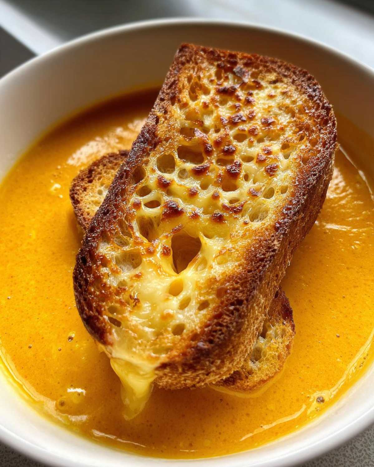 Roasted Pumpkin Soup with Gruyère Toasts - detail 4
