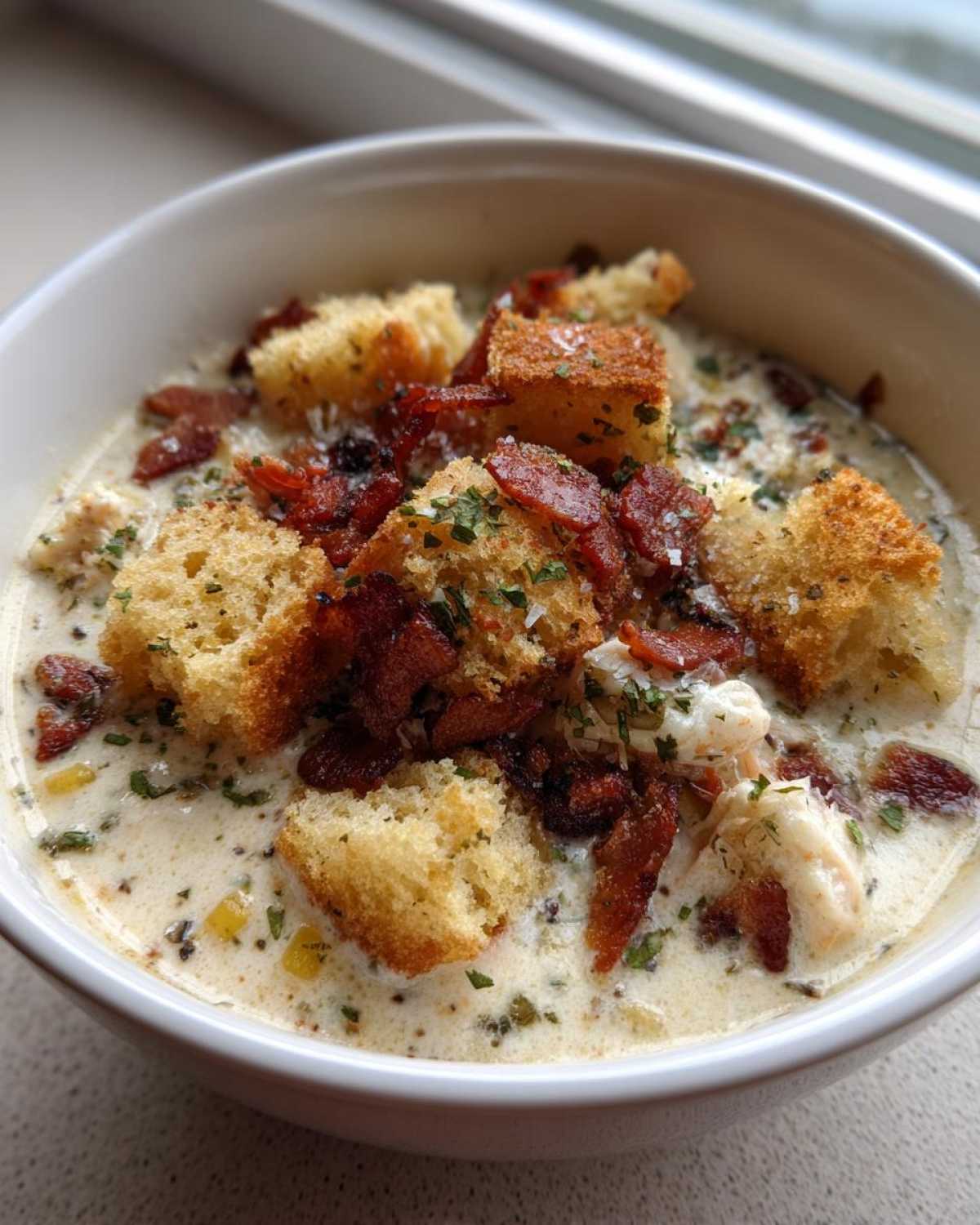 Seafood Chowder with Cornbread Croutons - detail 3