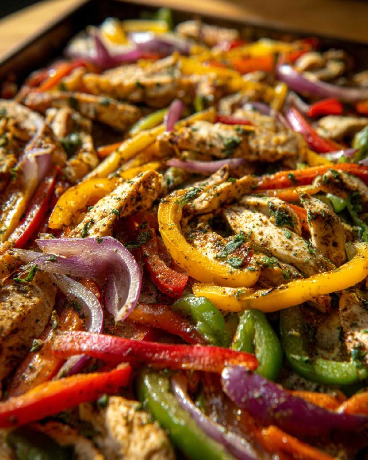 Sheet Pan Chicken Fajitas with Peppers - detail 3