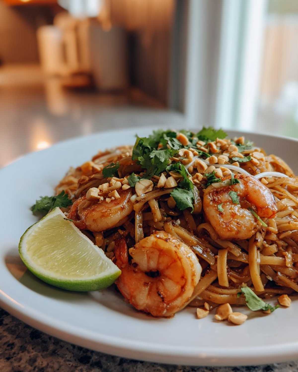 Shrimp Pad Thai (Thai Noodles) - detail 4