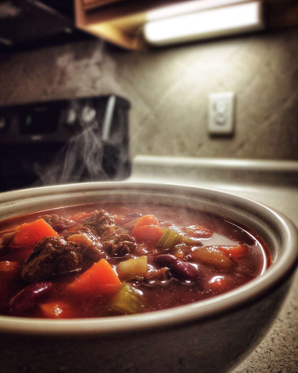 Slow Cooker Hearty Vegetable Beef Soup - detail 1