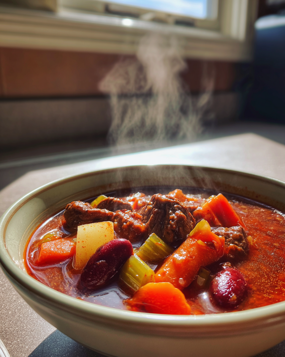 Slow Cooker Hearty Vegetable Beef Soup - detail 2