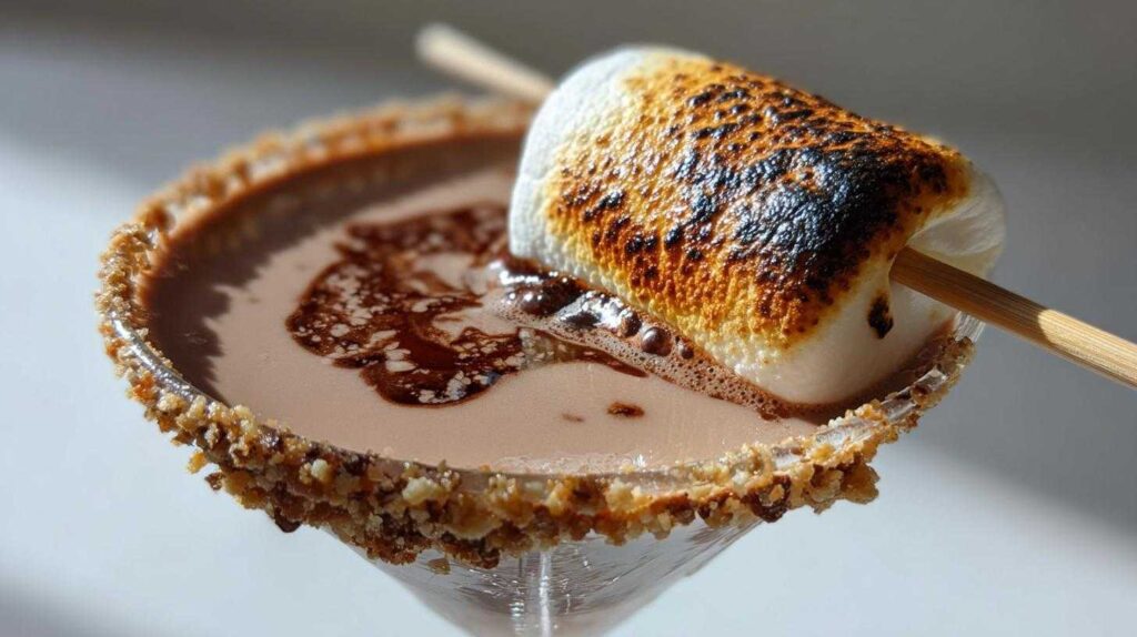 S'mores Martini with Toasted Marshmallow