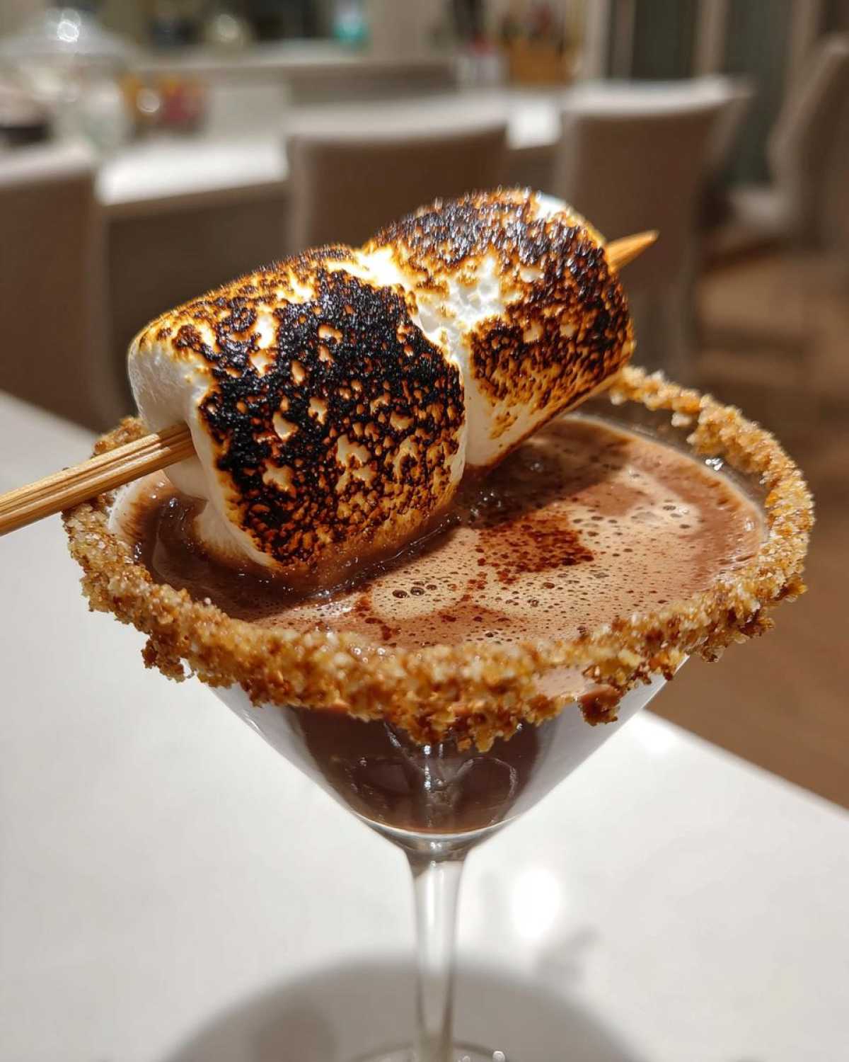 S'mores Martini with Toasted Marshmallow - detail 3