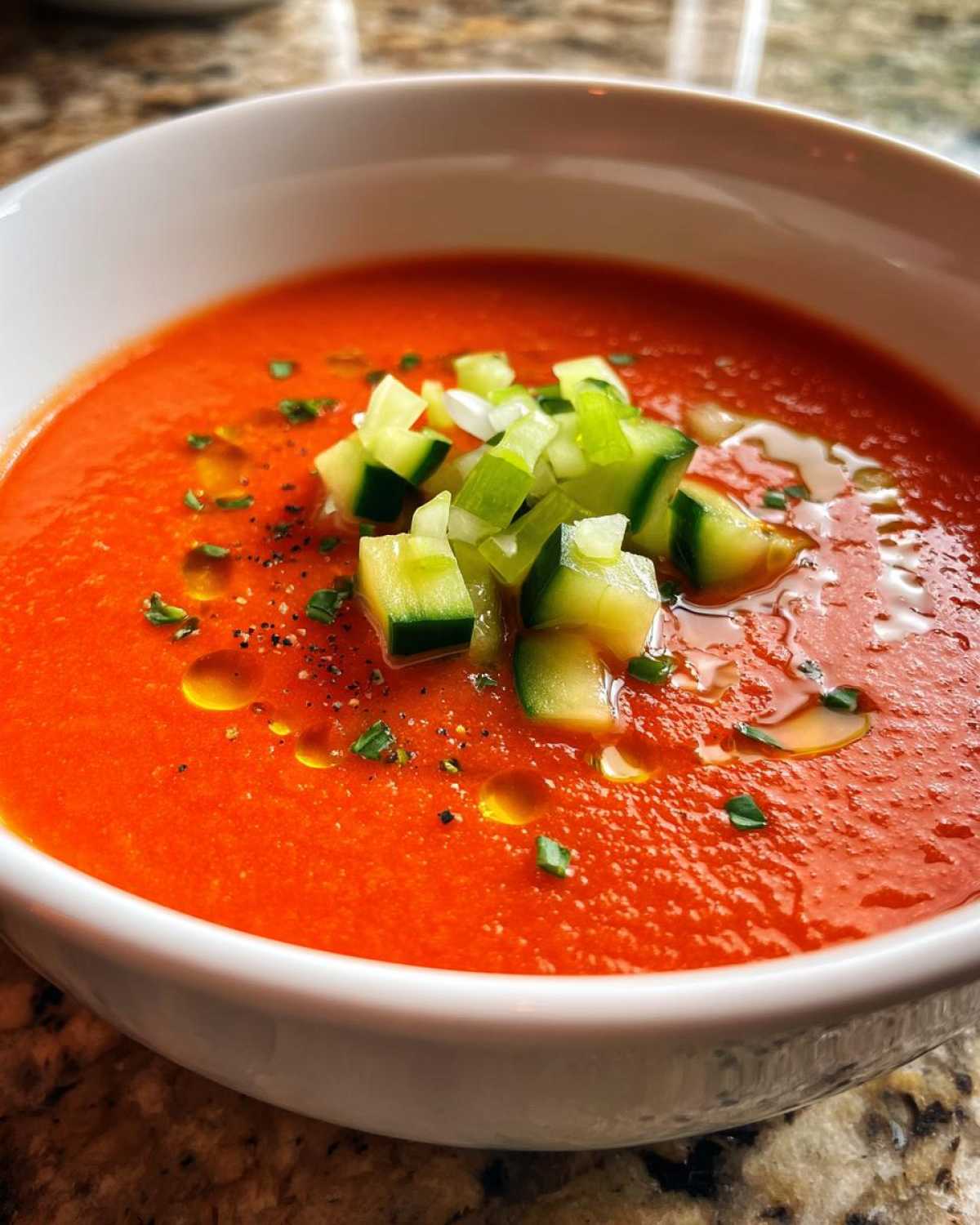 Spanish Gazpacho (Cold Tomato Soup) - detail 1