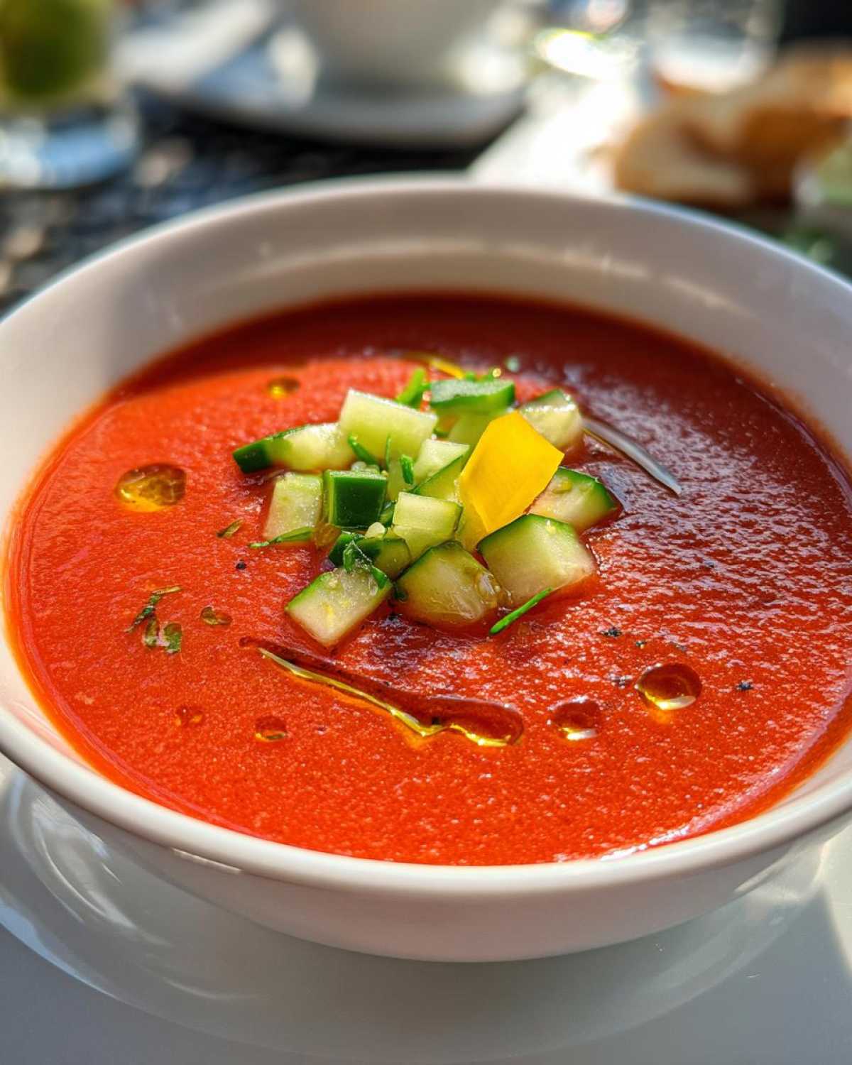 Spanish Gazpacho (Cold Tomato Soup) - detail 2