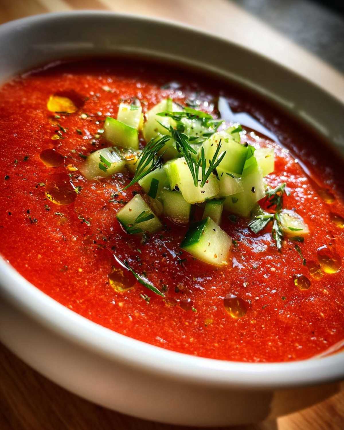 Spanish Gazpacho (Cold Tomato Soup) - detail 3